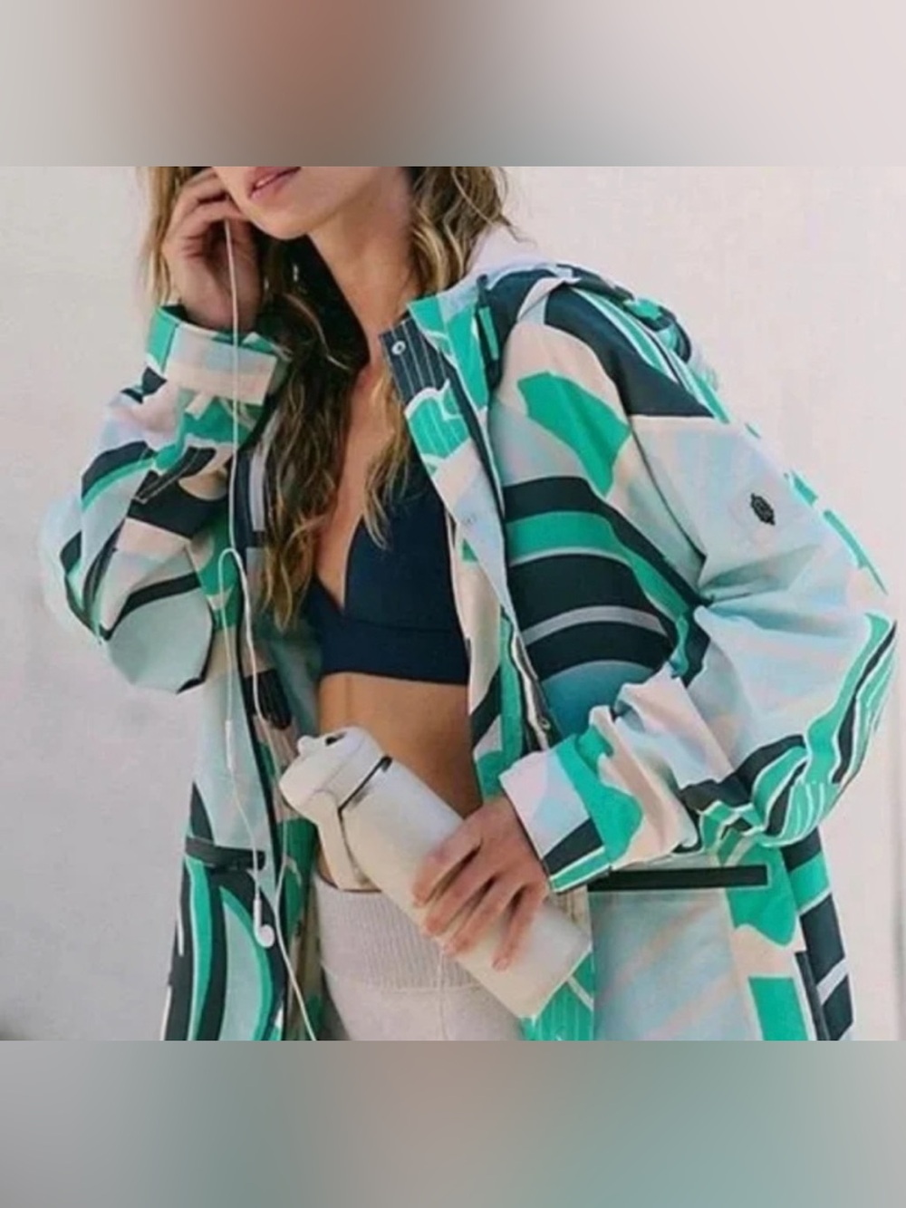 NWT FP Movement Singing in the Rain Packable Jacket – Seafoam Combo – M – NWT - Picture 2 of 11